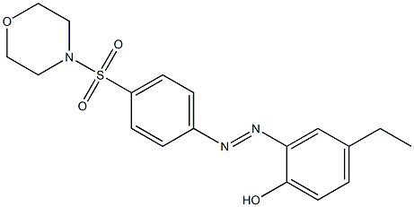 4-ethyl-2-{(E)-2-[4-(4-morpholinylsulfonyl)phenyl]diazenyl}phenol 结构式