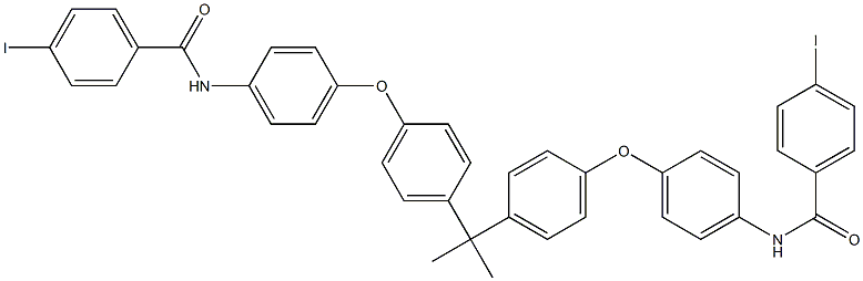 4-iodo-N-(4-{4-[1-(4-{4-[(4-iodobenzoyl)amino]phenoxy}phenyl)-1-methylethyl]phenoxy}phenyl)benzamide 结构式