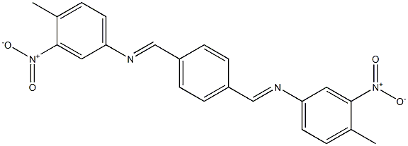 N-(4-methyl-3-nitrophenyl)-N-[(E)-(4-{[(4-methyl-3-nitrophenyl)imino]methyl}phenyl)methylidene]amine 结构式