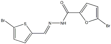 5-bromo-N'-[(E)-(5-bromo-2-thienyl)methylidene]-2-furohydrazide 结构式