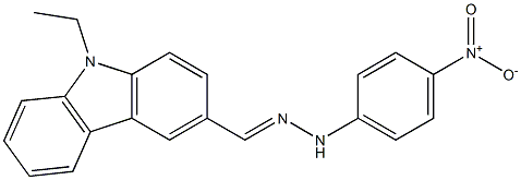 9-ethyl-9H-carbazole-3-carbaldehyde N-(4-nitrophenyl)hydrazone 结构式