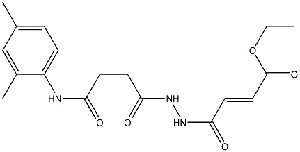 ethyl (E)-4-{2-[4-(2,4-dimethylanilino)-4-oxobutanoyl]hydrazino}-4-oxo-2-butenoate 结构式