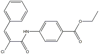 ethyl 4-{[(E)-2-chloro-3-phenyl-2-propenoyl]amino}benzoate 结构式