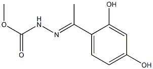 methyl 2-[(E)-1-(2,4-dihydroxyphenyl)ethylidene]-1-hydrazinecarboxylate 结构式