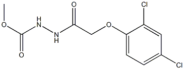 methyl 2-[2-(2,4-dichlorophenoxy)acetyl]-1-hydrazinecarboxylate 结构式