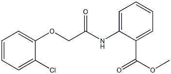 methyl 2-{[2-(2-chlorophenoxy)acetyl]amino}benzoate 结构式