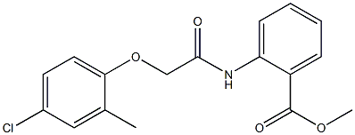 methyl 2-{[2-(4-chloro-2-methylphenoxy)acetyl]amino}benzoate 结构式