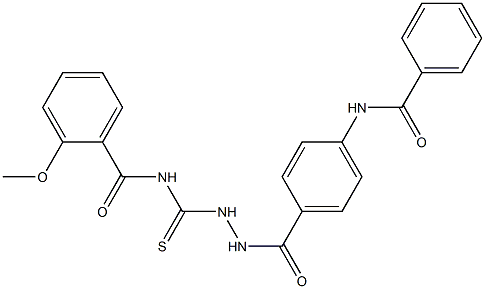 N-({2-[4-(benzoylamino)benzoyl]hydrazino}carbothioyl)-2-methoxybenzamide 结构式