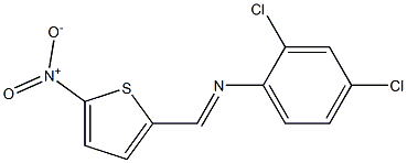 2,4-dichloro-N-[(E)-(5-nitro-2-thienyl)methylidene]aniline 结构式