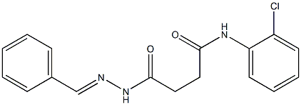 N-(2-chlorophenyl)-4-oxo-4-{2-[(E)-phenylmethylidene]hydrazino}butanamide 结构式