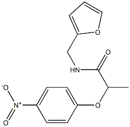 N-(2-furylmethyl)-2-(4-nitrophenoxy)propanamide 结构式