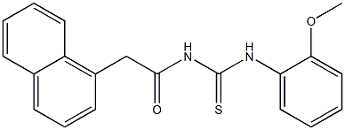 N-(2-methoxyphenyl)-N'-[2-(1-naphthyl)acetyl]thiourea 结构式