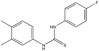 N-(3,4-dimethylphenyl)-N'-(4-fluorophenyl)thiourea 结构式