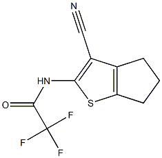 N-(3-cyano-5,6-dihydro-4H-cyclopenta[b]thiophen-2-yl)-2,2,2-trifluoroacetamide 结构式