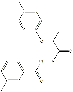 N'-(3-methylbenzoyl)-2-(4-methylphenoxy)propanohydrazide 结构式