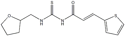 N-(tetrahydro-2-furanylmethyl)-N'-[(E)-3-(2-thienyl)-2-propenoyl]thiourea 结构式