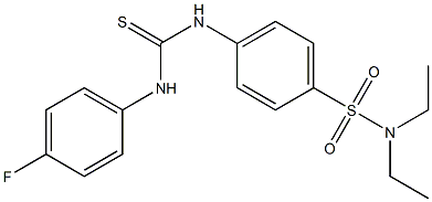 N,N-diethyl-4-{[(4-fluoroanilino)carbothioyl]amino}benzenesulfonamide 结构式