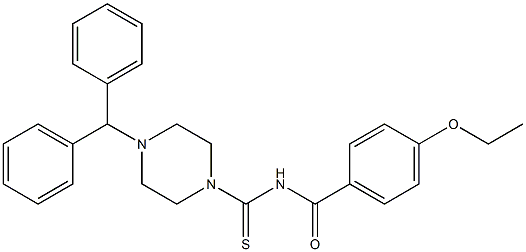 N-[(4-benzhydryl-1-piperazinyl)carbothioyl]-4-ethoxybenzamide 结构式