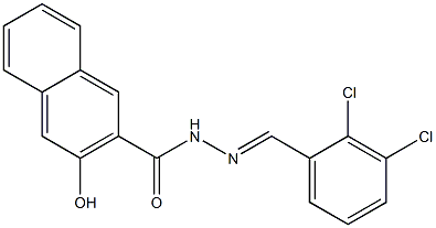 N'-[(E)-(2,3-dichlorophenyl)methylidene]-3-hydroxy-2-naphthohydrazide 结构式