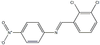 N-[(E)-(2,3-dichlorophenyl)methylidene]-N-(4-nitrophenyl)amine 结构式