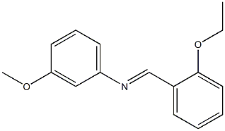 N-[(E)-(2-ethoxyphenyl)methylidene]-N-(3-methoxyphenyl)amine 结构式