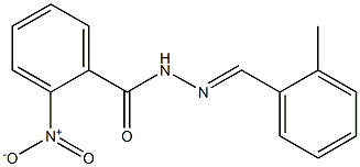 N'-[(E)-(2-methylphenyl)methylidene]-2-nitrobenzohydrazide 结构式