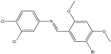 N-[(E)-(5-bromo-2,4-dimethoxyphenyl)methylidene]-N-(3,4-dichlorophenyl)amine 结构式