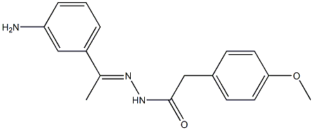 N'-[(E)-1-(3-aminophenyl)ethylidene]-2-(4-methoxyphenyl)acetohydrazide 结构式