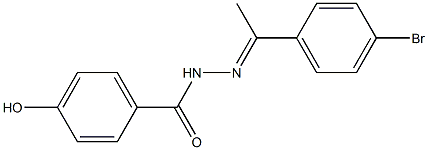 N'-[(E)-1-(4-bromophenyl)ethylidene]-4-hydroxybenzohydrazide 结构式