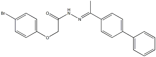 N'-[(E)-1-[1,1'-biphenyl]-4-ylethylidene]-2-(4-bromophenoxy)acetohydrazide 结构式