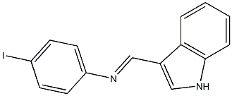 N-[(E)-1H-indol-3-ylmethylidene]-N-(4-iodophenyl)amine 结构式