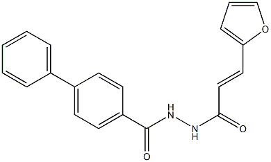 N'-[(E)-3-(2-furyl)-2-propenoyl][1,1'-biphenyl]-4-carbohydrazide 结构式