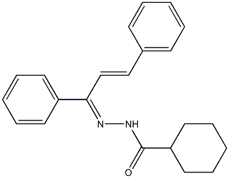 N'-[(Z,2E)-1,3-diphenyl-2-propenylidene]cyclohexanecarbohydrazide 结构式