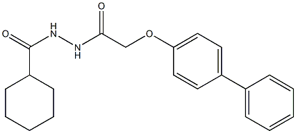 N'-[2-([1,1'-biphenyl]-4-yloxy)acetyl]cyclohexanecarbohydrazide 结构式