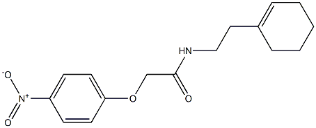 N-[2-(1-cyclohexen-1-yl)ethyl]-2-(4-nitrophenoxy)acetamide 结构式