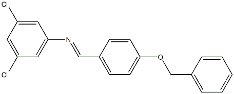 N-{(E)-[4-(benzyloxy)phenyl]methylidene}-N-(3,5-dichlorophenyl)amine 结构式