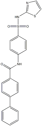 N-{4-[(1,3-thiazol-2-ylamino)sulfonyl]phenyl}[1,1'-biphenyl]-4-carboxamide 结构式