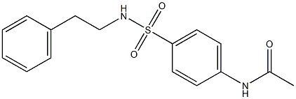 N-{4-[(phenethylamino)sulfonyl]phenyl}acetamide 结构式