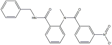 N-benzyl-2-[methyl(3-nitrobenzoyl)amino]benzamide 结构式