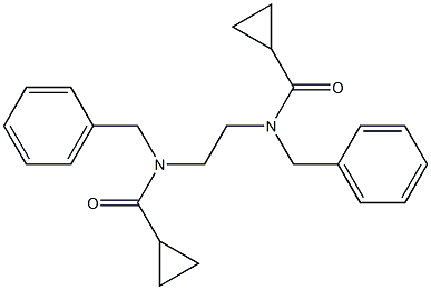 N-benzyl-N-{2-[benzyl(cyclopropylcarbonyl)amino]ethyl}cyclopropanecarboxamide 结构式