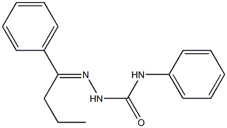 N-phenyl-2-[(E)-1-phenylbutylidene]-1-hydrazinecarboxamide 结构式