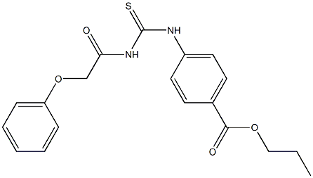 propyl 4-({[(2-phenoxyacetyl)amino]carbothioyl}amino)benzoate 结构式