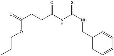 propyl 4-{[(benzylamino)carbothioyl]amino}-4-oxobutanoate 结构式