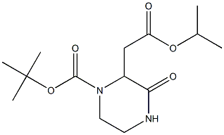 tert-butyl 2-(2-isopropoxy-2-oxoethyl)-3-oxo-1-piperazinecarboxylate 结构式