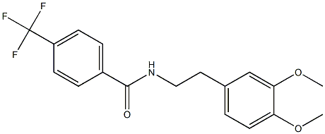 N-(3,4-dimethoxyphenethyl)-4-(trifluoromethyl)benzenecarboxamide 结构式