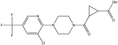 2-({4-[3-chloro-5-(trifluoromethyl)-2-pyridinyl]piperazino}carbonyl)cyclopropanecarboxylic acid 结构式