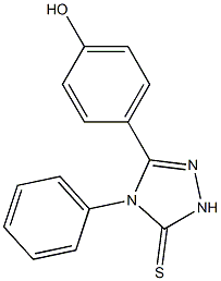 5-(4-hydroxyphenyl)-4-phenyl-2,4-dihydro-3H-1,2,4-triazole-3-thione 结构式