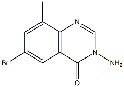 3-amino-6-bromo-8-methyl-4(3H)-quinazolinone 结构式