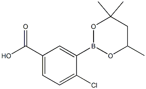4-Chloro-3-(4,4,6-trimethyl-1,3,2-dioxaborinan-2-yl)benzoic acid 结构式
