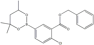 Benzyl 2-chloro-5-(4,4,6-trimethyl-1,3,2-dioxaborinan-2-yl)benzoate 结构式